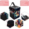 thumbnail image 2 of Wolf Car Trash Bin - Foldable with Lid, Leak-Proof, Hanging Storage Bag - Trash Can for Car, Car Garbage Can, 2 of 6