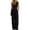 Black, variant on Conairie Women's Solid Sleeveless V Neck Waist Tie Wide Leg Jumpsuit with Pockets Light Blue L