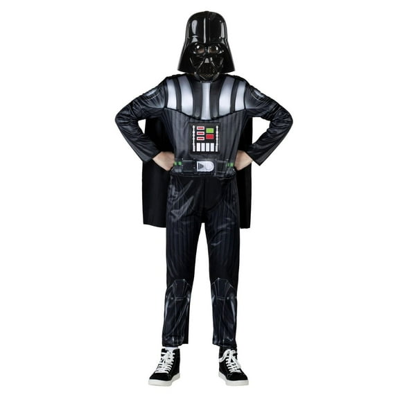 STAR WARS DARTH VADER LIGHT UP COSTUME (CHILD) - Polyfil Stuffed Light Up Jumpsuit with Cape and Helmet Mask