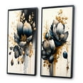 thumbnail image 3 of Designart "Bunch of Blue and Gold Crocuses II" Crocus Framed Wall Art Set Of 2 - Blue Floral Framed Canvas Set For Living Room Decor, 3 of 7