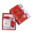 thumbnail image 2 of Juego de tazas navideñas Gloria con tapa cuchara decorativa Papá Noel rojo, 2 of 9