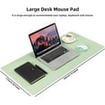 thumbnail image 3 of PU Leather Desk Pad,36x17 in Large Computer Desk Mat,Waterproof Non-Slip Desk Blotter Protector,Light Green Big Keyboard Mouse Pad, 3 of 6
