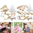 thumbnail image 1 of PENGXIANG 11Pcs/7Pcs Wooden Percussion Instruments Toy With Storage Bag Preschool Educational Music Gift, 1 of 6