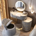 thumbnail image 3 of Mirrors Luxury Dressing Table Minimalist Container Drawer Coffee Storage Dressing Table White Meuble De Chambre Modern Furniture My Lux Decor Round, 3 of 31