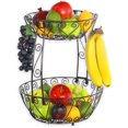 thumbnail image 3 of Simple Houseware 2-Tier Countertop Fruit Basket Bowl Storage, Bronze, 3 of 6