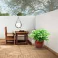 thumbnail image 4 of S-HOME Set of 3 Orange Ceramic Planters, 14" 11" 9" Modern Flower Pots for Indoor/Outdoor, 4 of 11