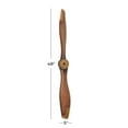 thumbnail image 3 of DecMode Brown Metal 2 Blade Airplane Propeller Wall Decor with Aviation Detailing, 3 of 12