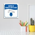 Square Plus Dispose Of Cigarette Butts Here (Down Arrow) Door or Wall ...