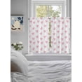 thumbnail image 3 of Valentine's Day 2 Panel Kitchen Curtains for Windows, Pink Bows Shining Stars Simple Art Bathroom Privacy Curtain, Home Décor Window Treatment for Bedroom/Living Room 55"x45", 3 of 6