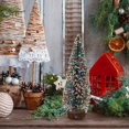 thumbnail image 4 of JeashCHAT Christmas Decorations Desktop Miniature Christmas Trees Mini Pine Tree with Snow and Wood Base for Xmas Holiday Party Home Tabletop Decor, 4 of 5