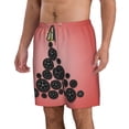 thumbnail image 2 of KLL Happy New Year3 Men's Casual Summer Beach Shorts Hawaiian Shorts with Pockets-X-Large, 2 of 5