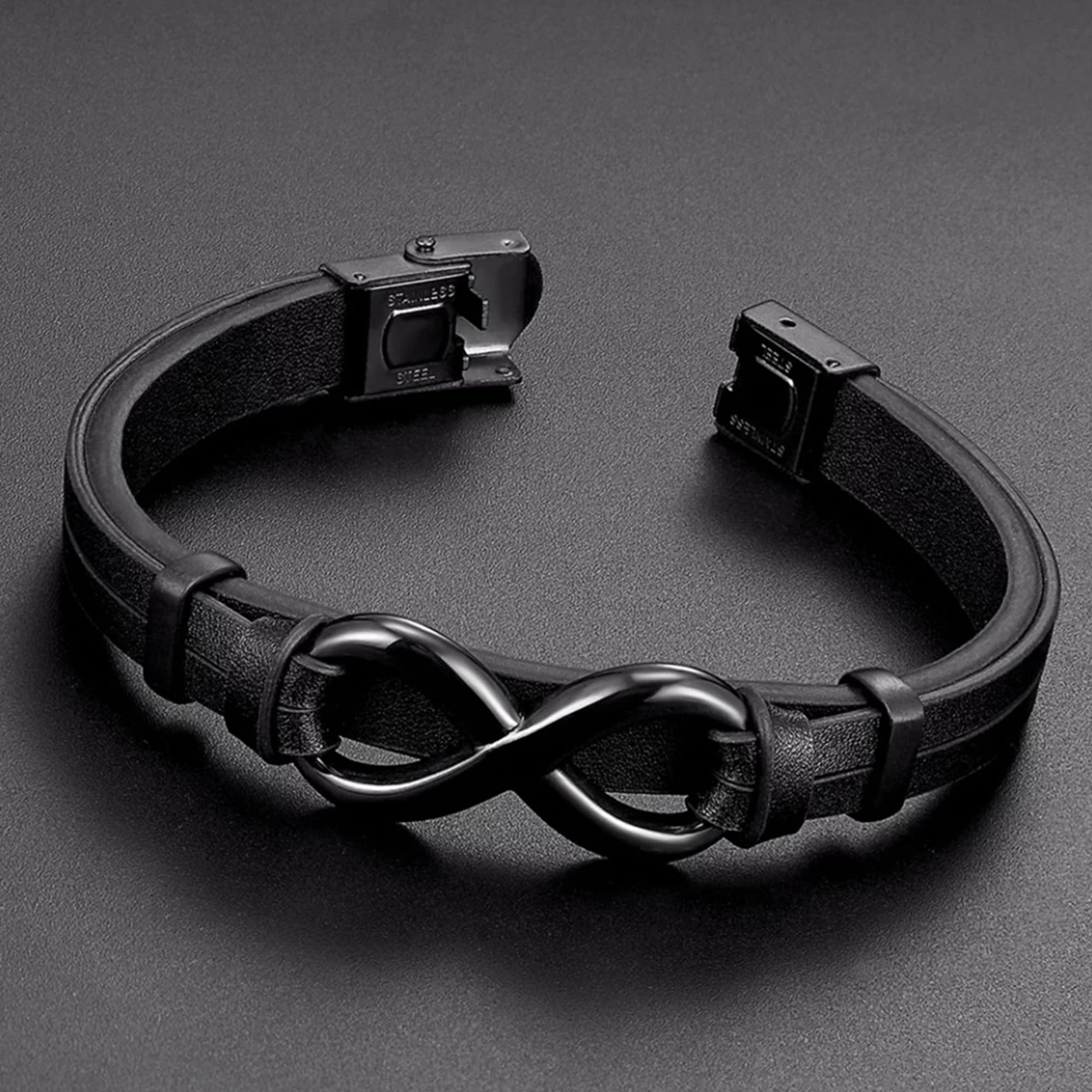 Leather Cuff | Leather Bracelet | Leather Wristband | Grey