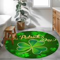 thumbnail image 3 of Round Rug 4Ft Washable Non-Slip, St. Patrick's Day Circle Area Rugs for Living Room Bedroom, Spring Green Lucky Grass Watercolor Indoor Floor Mats Carpet Runner for Home Decor Aesthetic, 3 of 8