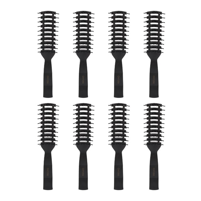 Cepillo de pelo con ventilación de 9 filas, masajeador de cuero cabelludo, resistente al calor, secado rápido, peine para hombres y mujeres, 8 unidades