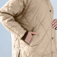 thumbnail image 4 of Lovskoo Womens Winter Coats Quilted Jacket Warm Clothes Plus Size Hooded Cotton Padded Coat Long Sleeve Jacket Khaki, 4 of 6