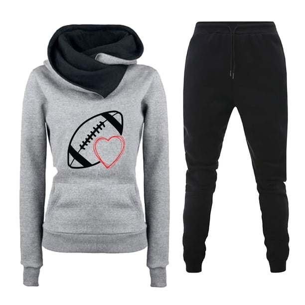 Puntoco Conjuntos de salón de manga extragrande con estampado de electrocardiograma informal a la moda para mujer, tops y pantalones casuales, trajes de 2 piezas, liquidación Puntoco Puntoco-2687