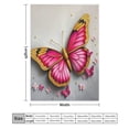 thumbnail image 2 of NIANHE Butterfly pink gold blanket, printed design, winter sofa dormitory home decoration, must-have travel product. Size is 30x40 inches., 2 of 5