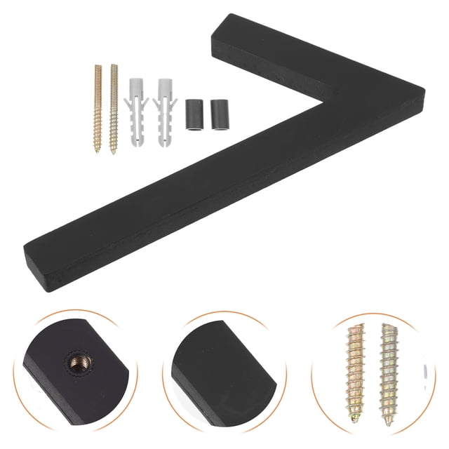 OUNONA Decorativo De Metal Y Acrílico Negro Para De Casas Y Buzones