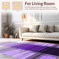 thumbnail image 2 of Flatwoven High Traffic Area Rug, Eclectic Purple and Black Artistry, Non Slip, Stain Resistant, Washable Area Rugs for Living Room, Bedroom(Purple, 3X5), 2 of 8