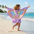 thumbnail image 6 of Grblisyd Girls' Butterfly Swim Cover Up Hooded Terry Zip-Up Bathing Towel Suit Wrap with Pockets for Kids 10-12 Y, 6 of 6