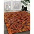 thumbnail image 2 of Ahgly Company Indoor Square Contemporary Mahogany Brown Southwestern Area Rugs, 8' Square, 2 of 6