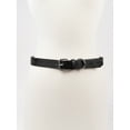 thumbnail image 3 of Time and Tru Women's Roller Buckle Faux Leather Belt, Black, 3 of 3