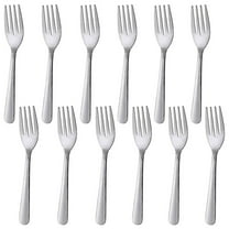 12 Pc Stainless Steel Salad Forks Fruit Utensils Flatware Mirror Polished Silver