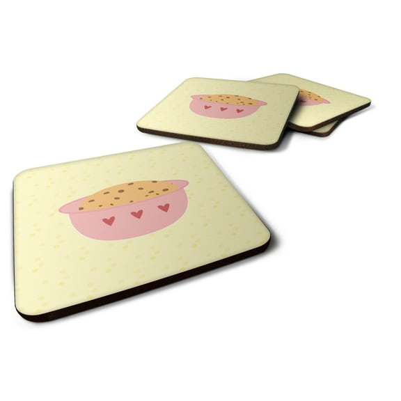Cookie Dough on Yellow Foam Coaster Set of 4