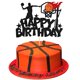 thumbnail image 1 of Topper para pastel de baloncesto Happy Birthday con glitter Ephlyn, 1 of 6