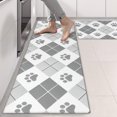 thumbnail image 2 of Kitchen Rugs Sets Of 2,Pawprints Argyle Anti Fatigue Kitchen Mat Rugs Non Slip Washable,Decorative Kitchen Floor Mats for Kitchen,Sink,Laundry,17"X47", 2 of 5