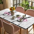 thumbnail image 3 of Easter Table Cloths for 4 Foot Rectangle Tables, Funny Rabbit Carrots Black White Buffalo Plaid Patio Waterproof Elastic Fitted Tablecloths, Washable Rectangular Table Cover for Camping, 3 of 8