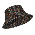thumbnail image 2 of Kdxio Reflective Bucket Hat - Retro Tape Print Bucket Hat for Men,Women, 2 of 9