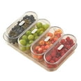 thumbnail image 2 of BAOPAI Divided Serving Tray with Lid Multifunctional Food Storage Organizer Container for Snacks Nuts Candy Fruit Keep Fresh and Organized, 2 of 7
