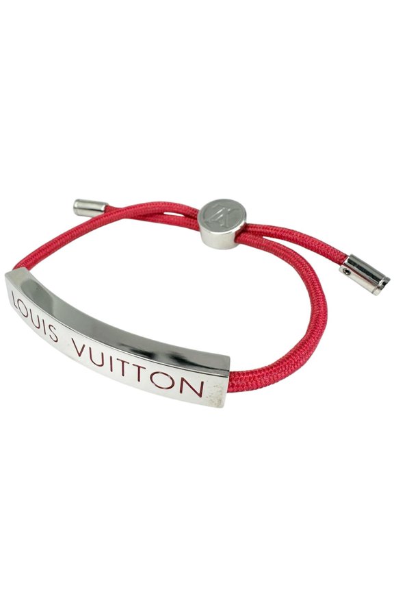 Pre-Owned LOUIS VUITTON Louis Vuitton Bracelet LV Space M67418 Plated Red Silver Men's Women's