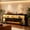 Black, variant on High-Gloss Fireplace TV Stand with Fireplace, Fits a 100" TV with 50" Built-In Electric Fireplace and LED Lights, Black
