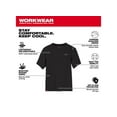 thumbnail image 4 of Milwaukee XXL Short Sleeve Men's Crew Neck Black Hybrid Work Tee Shirt, 4 of 25