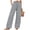 Gray, variant on Linen Pants for Women with Pockets, Drawstring Elastic Waist Knee Pleated Straight Wide Leg Pants Summer Casual Loose Solid Beach Vacation Pants