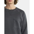 thumbnail image 4 of No Boundaries Oversized Crewneck Sweatshirt with Long Sleeves, Men's & Big Men's, 4 of 5
