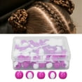 thumbnail image 4 of Perles de Cheveux Rondes, Perles de Dreadlocks Poignets 74 Pcs Tresseur à Cheveux Outil de Tressage pour Usage Quotidien Jaune, Rose, Bleu Clair, Violet, 4 of 8