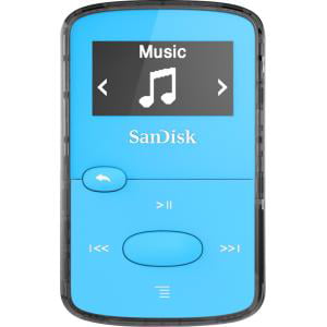 SanDisk SDMX26-008G-G46B 8 GB Flash MP3 Player - Blue - FM Tuner - Battery Built-in - microSD - AAC, MP3, WMA, WAV, Ogg Vorbis, Audible, FLAC - 18