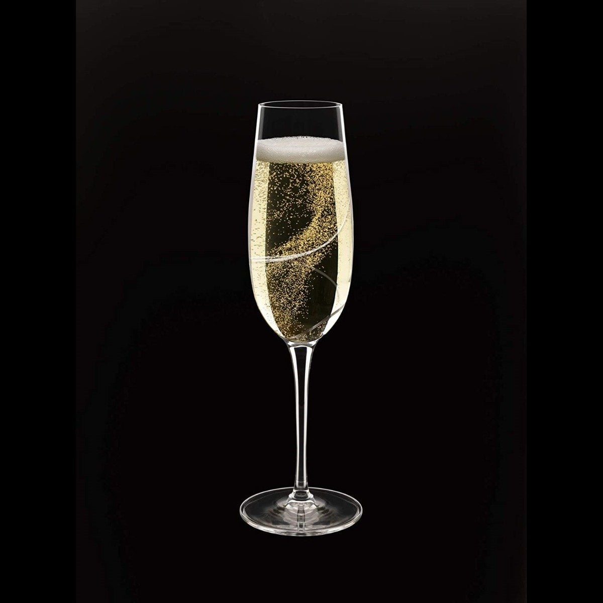 Luigi Bormioli Aero 8 oz Flutes Sparkling Wine Glasses, Set of 6, Clear