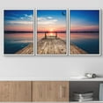 thumbnail image 2 of wall26 Wooden Pier at Sunset Framed Canvas Art Wall Art - 16"x24"x3 White, 2 of 5