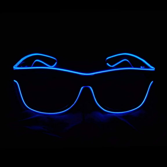 LINLIN LED Glasses, Light Up Glasses with 4 Modes Neon El Wire LED Battery Light Up Eyeglasses Sunglasses Eyewear for Nightclub Party