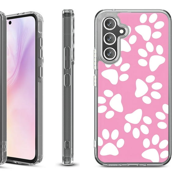 For Samsung Galaxy A36 5G Protective Shockproof Phone Case, by OneToughShield - Pet Paw/ Pink