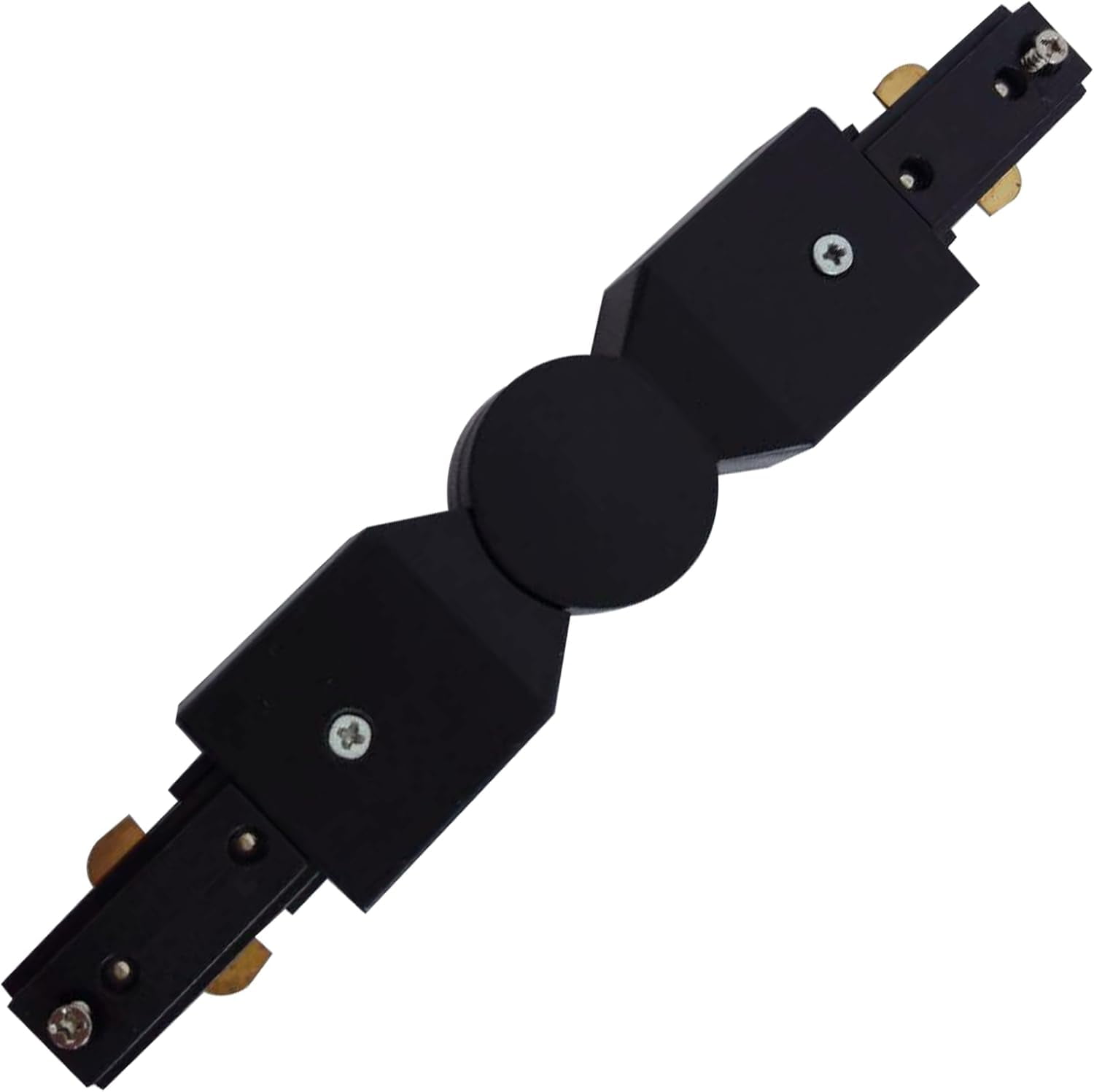 RGHJAR-H Type Track Lighting Accessories, H Track Adjustable Connector for 3-Wire-1 Track Rail, Track Connector for H Track System, LED Track Lighting Kit (Black Adjustable Connector)