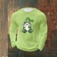 thumbnail image 5 of Amzcrzy - Sudadera Para Hombre, Estilo Informal, Holgada, Elástica, Para Fitness, Para El Hogar, Con Estampado Del Día De San Patricio, Manga Larga Y Cuello Redondo, Color Verde, Talla 2Xl, 5 of 5