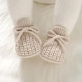 thumbnail image 3 of Baby Booties Newborn Baby First Shoes Cozy Warm Knit Soft Booties for Toddler Infant Boy Girl, 3 of 6