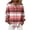 Pink, variant on QQAMB Dressy Gradient Lapel Blouse for Women Plus Size Long Sleeve Button Down Shirts Loose Business Casual Striped Tunic Tops