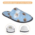 thumbnail image 3 of KLL Brown French Bulldog Slippers for Women Men House Slip on Indoor Outdoor Bedroom Furry Fleece Lined Ladies Comfy Anti-Skid Rubber Hard Sole-Large, 3 of 8