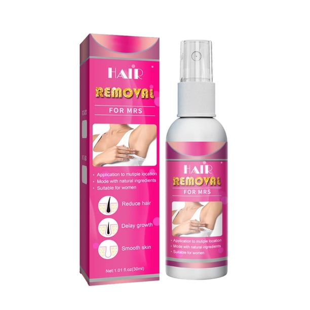 Fiudx Spray Depilatorio, Solución Indolora, Fórmula con Aloe Vera Natural, Eficaz Supresor Del Vello, Práctico para Uso Doméstico, Ideal para Pieles Sensibles, 30 Ml